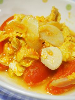 トマト・卵のふわふわカレー粉炒め♪-レシピのメイン写真