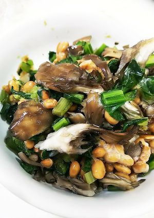 野沢菜舞茸納豆-レシピのメイン写真