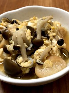 お麩としめじの卵とじ-レシピのメイン写真