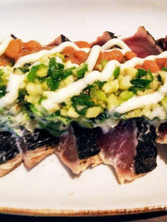 鰹のたたき ネギとショウガと納豆で。-レシピのメイン写真