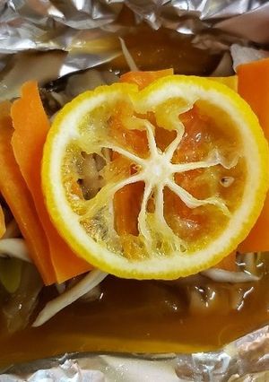 かぼすdeさっぱり☆鮭のホイル蒸し-レシピのメイン写真
