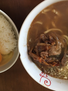 魚介豚骨つけ麺袋麺で、煮干きいた肉玉そば-レシピのメイン写真