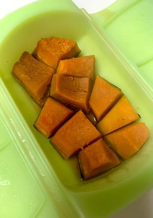 レンチン！お弁当用かぼちゃの煮物-レシピのメイン写真