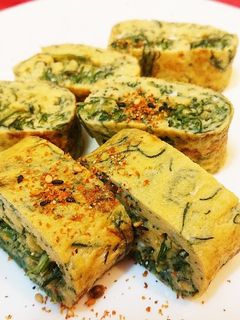 シャキシャキ♪おかひじきの玉子焼き-レシピのメイン写真