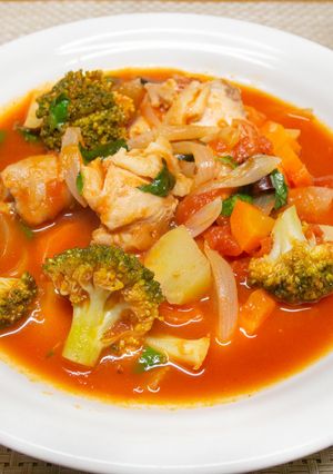 保温調理で鶏肉とブロッコリーのトマト煮-レシピのメイン写真