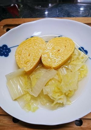 だし巻き玉子と白菜の煮物(^○^)-レシピのメイン写真