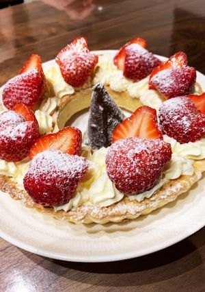 クリスマスリース風＊チーズクリームタルト-レシピのメイン写真