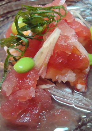 えびと枝豆のすいか酢-レシピのメイン写真