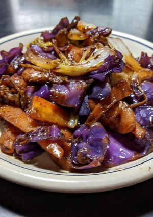 レッドキャベツの回鍋肉-レシピのメイン写真