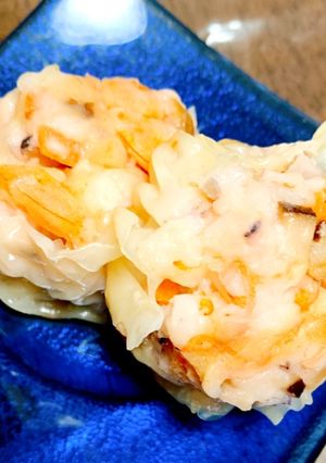 残り野菜を加えて 海老とはんぺんの焼売-レシピのメイン写真