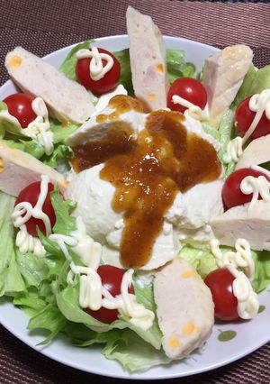 おぼろ豆腐のサラダ和え!(^^)!-レシピのメイン写真