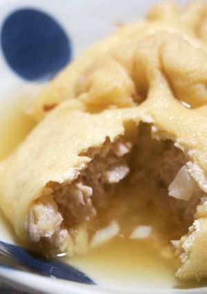 油揚げの肉詰め煮！生姜たっぷり温まる♪-レシピのメイン写真