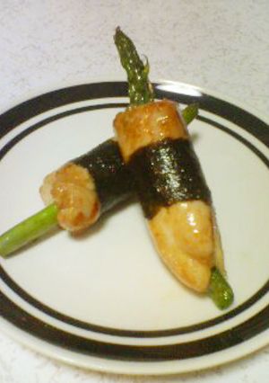 醤油が香る☆ふわふわササミのアスパラ巻き-レシピのメイン写真