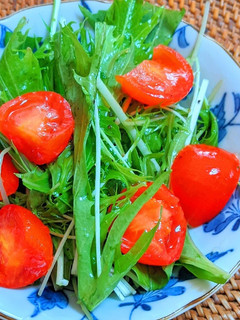 水菜とミニトマトのさっぱりサラダ-レシピのメイン写真
