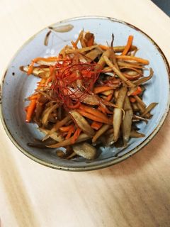 フライパンできんぴらごぼう-レシピのメイン写真