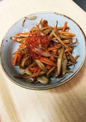 フライパンできんぴらごぼう-レシピのメイン写真