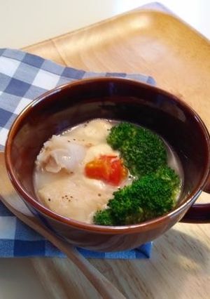白身魚とチーズのお雑煮-レシピのメイン写真