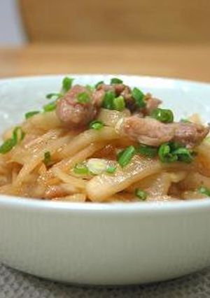 大根と豚肉のオリーブオイル炒め-レシピのメイン写真
