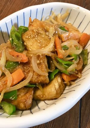 ご飯がすすむ♡生揚と野菜の甘辛味噌炒め-レシピのメイン写真