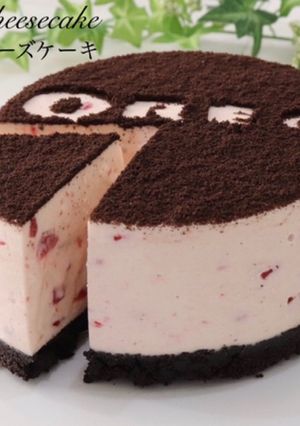 オレオでストロベリーチーズケーキ-レシピのメイン写真