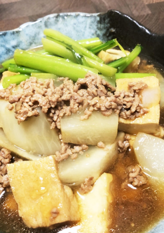 カブと厚揚げのそぼろ煮-レシピのメイン写真