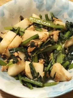 長芋と小松菜の炒め物♪-レシピのメイン写真