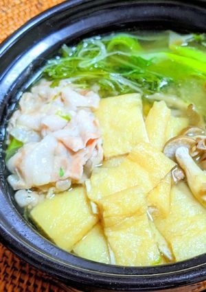 柚子香る✿水菜と豚肉のハリハリ鍋-レシピのメイン写真