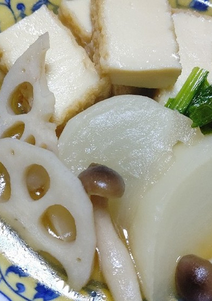 蕪、れんこん、厚揚げの煮物-レシピのメイン写真