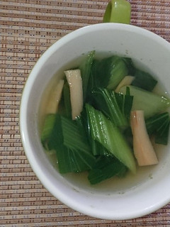 糖尿食メンマとチンゲン菜のスープ-レシピのメイン写真