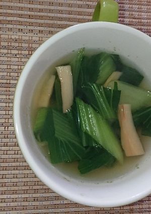 糖尿食メンマとチンゲン菜のスープ-レシピのメイン写真