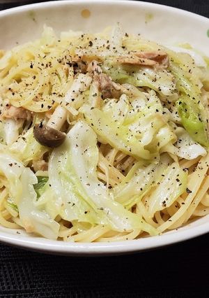春キャベツと明太ツナのスパゲティ-レシピのメイン写真