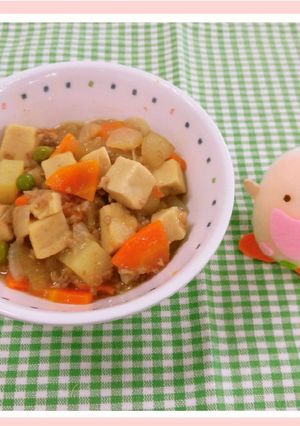 たべまる給食【高野豆腐のうま煮】-レシピのメイン写真