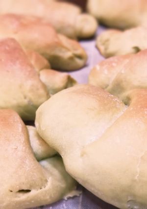 抹茶オレ風味の塩ロールパン♪湯船活用♪-レシピのメイン写真