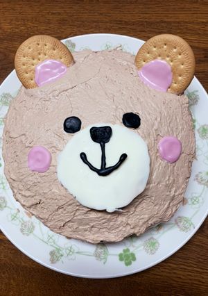 くまさんのバースデーケーキʕ•ᴥ•ʔ②-レシピのメイン写真