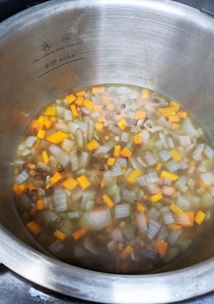 ホットクック レンズ豆と野菜のスープ-レシピのメイン写真
