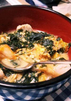 キムチとマグロのワカメたっぷりスープ-レシピのメイン写真