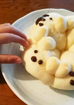 ふわふわ♪くまさんちぎりパン-レシピのメイン写真