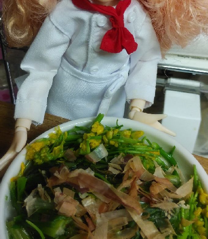 リカちゃん♡アスパラ菜の白だしおひたしꕤ by ゆち虎 【クックパッド