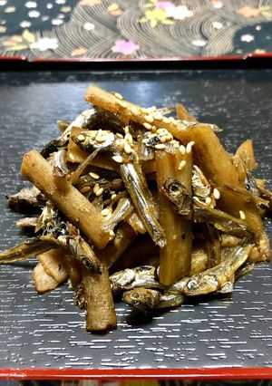 お節に★しっとり牛蒡の田作り(うま煮)-レシピのメイン写真