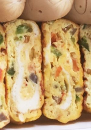 お弁当用野菜たっぷりオムレツ-レシピのメイン写真