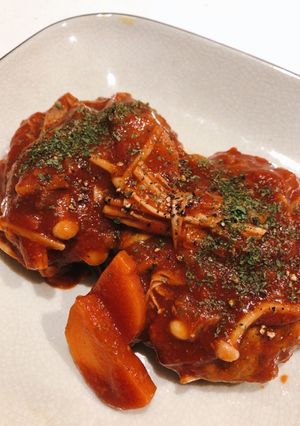 ふっくら☆トマト煮込みハンバーグ-レシピのメイン写真