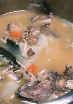 漁師飯❔ハマチ(ブリ)のアラの味噌鍋☺⛄-レシピのメイン写真