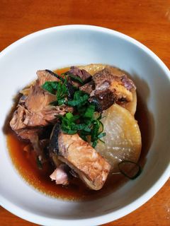 圧力鍋で大根とぶりのあら煮-レシピのメイン写真