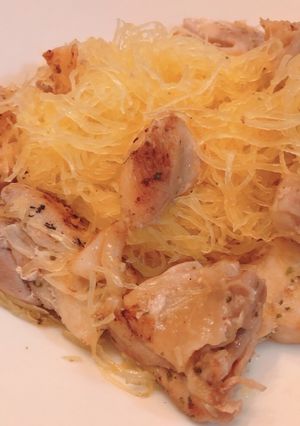 そうめんかぼちゃと鶏肉の香草焼き-レシピのメイン写真