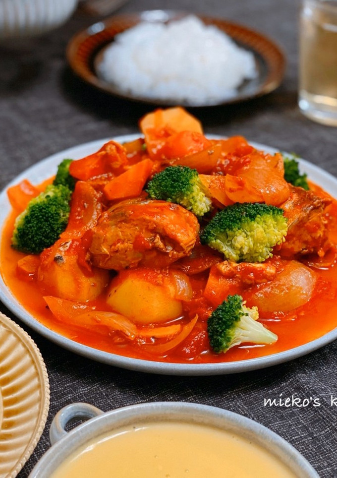 鯖缶と野菜のトマト煮込み-レシピのメイン写真