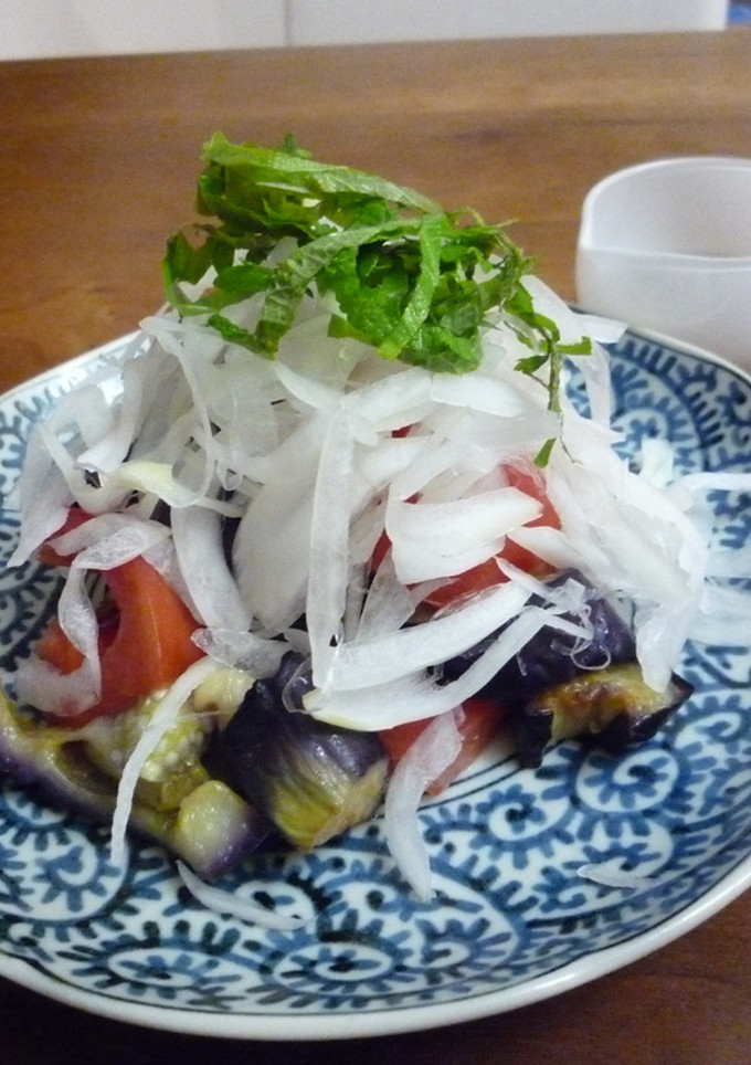 揚げなすとトマトのしそ風味-レシピのメイン写真