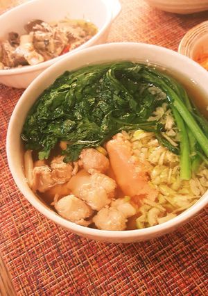 牛もつ明太子うどん。(o^^o)♪-レシピのメイン写真