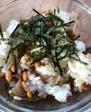 納豆とこんにゃく（おでん）のヘルシーご飯