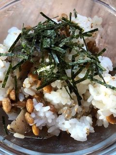 納豆とこんにゃく(おでん)のヘルシーご飯-レシピのメイン写真