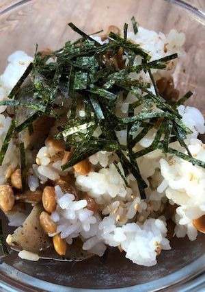 納豆とこんにゃく（おでん）のヘルシーご飯-レシピのメイン写真
